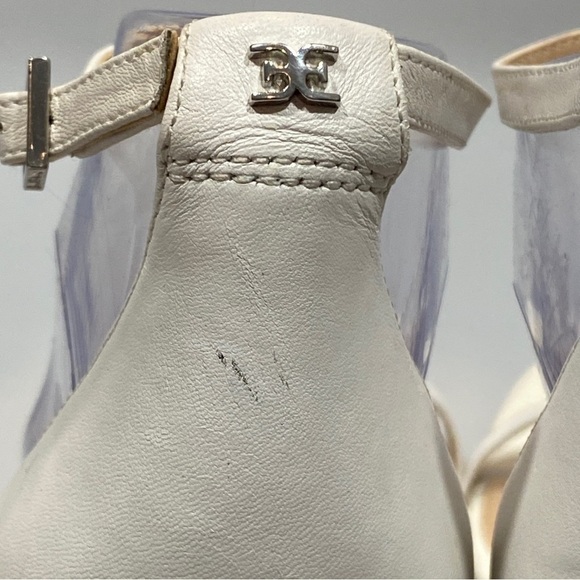 Sam Edelman Patti  Ankle Strap Open Toe White Leather Sandal Size 12 - Picture 9 of 13